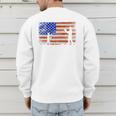Baseball Coach Baseball Dad American Flag Premium Men's Sweatshirt Back Print Baseball Coach Baseball Dad American Flag Premium Men's Sweatshirt Back Print