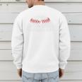 Baseball Dad Father's Day Men Sports Lover Premium Men's Sweatshirt Back Print