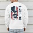 Baseball Dad Flag Tee I Raised Mine Ballpark Dad Men's Sweatshirt Back Print Baseball Dad Flag Tee I Raised Mine Ballpark Dad Men's Sweatshirt Back Print