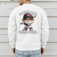 Baseball Dad Gnome For Baseball Grandpa Fathers Day Premium Tri-Blend Men's Sweatshirt Back Print