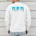 Baseball Dad Ice Cream Drip Happy Fathers Day Premium Men's Sweatshirt Back Print