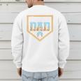Baseball Dad Ice Cream Drip Home Plate Cool Fathers Day Premium Men's Sweatshirt Back Print