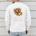 Baseball Dad Leopard Heart Colorful Premium Men's Sweatshirt Back Print Baseball Dad Leopard Heart Colorful Premium Men's Sweatshirt Back Print