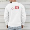 Baseball Dad Men USA American Flag Fathers Day 4th Of July Premium Men's Sweatshirt Back Print