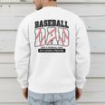 Baseball Dad Like Normal Dad But Louder Prouder Father Day Men's Sweatshirt Back Print