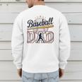 Baseball Dad Player Cool Retro Sports Fan Father's Day Premium Tri-Blend Men's Sweatshirt Back Print
