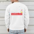 Baseball Dad Baseball Pop Art Baseball Sport Team Premium Men's Sweatshirt Back Print