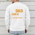 Baseball Dad Like a Regular Dad Only Way Cooler Premium Men's Sweatshirt Back Print