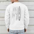 Baseball Dad Silhouette Bat Flag Stars Premium Men's Sweatshirt Back Print
