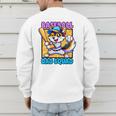 Baseball Dad Squad Fox On The Bat Premium Men's Sweatshirt Back Print Baseball Dad Squad Fox On The Bat Premium Men's Sweatshirt Back Print