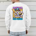 Baseball Dad Squad Fox On The Bat Raglan Baseball Tee Men's Sweatshirt Back Print Baseball Dad Squad Fox On The Bat Raglan Baseball Tee Men's Sweatshirt Back Print