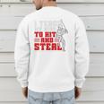 Baseball Dad Teach Kids Hit And Steal Softball Game Premium Tri-Blend Men's Sweatshirt Back Print Baseball Dad Teach Kids Hit And Steal Softball Game Premium Tri-Blend Men's Sweatshirt Back Print