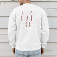 Baseball Dad Tees For Men Boys Kid Happy Fathers Day Premium Men's Sweatshirt Back Print
