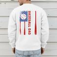 Baseball Dad USA American Flag Father's Day 4th Of July Premium Men's Sweatshirt Back Print Baseball Dad USA American Flag Father's Day 4th Of July Premium Men's Sweatshirt Back Print