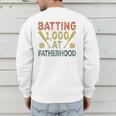 Baseball Dad Vintage Batting 1000 At Fatherhood Men's Sweatshirt Back Print Baseball Dad Vintage Batting 1000 At Fatherhood Men's Sweatshirt Back Print
