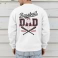 Baseball Daddy Father's Day Baseball Season Vintage Game Day Men's Sweatshirt Back Print Baseball Daddy Father's Day Baseball Season Vintage Game Day Men's Sweatshirt Back Print