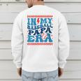 In My Baseball Papa Era Groovy Baseball Dad Family Matching Men's Sweatshirt Back Print In My Baseball Papa Era Groovy Baseball Dad Family Matching Men's Sweatshirt Back Print