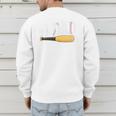 Baseball Player Dad Papa Number One Baseball Dad Fathers Day Premium Men's Sweatshirt Back Print