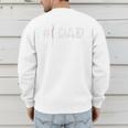 Baseball Player Number One Baseball Dad Father's Day Premium Men's Sweatshirt Back Print