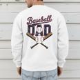 Cool Baseball Dad For Vintage Father's Day Game Day Men's Sweatshirt Back Print Cool Baseball Dad For Vintage Father's Day Game Day Men's Sweatshirt Back Print