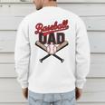 Father's Day Baseball Dad Daddy Vintage Game Day Boys Kids Men's Sweatshirt Back Print Father's Day Baseball Dad Daddy Vintage Game Day Boys Kids Men's Sweatshirt Back Print