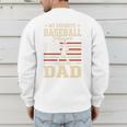 My Favorite Baseball Player Calls Me Dad Baseball Dad Premium Tri-Blend Men's Sweatshirt Back Print