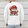 Game Day Baseball Dad Baseball Mam Father's Day Premium Men's Sweatshirt Back Print