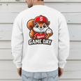 Game Day Baseball Dad Baseball Mam Father's Day Raglan Baseball Tee Men's Sweatshirt Back Print