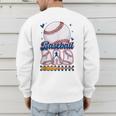 Groovy Baseball Dad Daddy Father Happy Fathers Day Men Guys Men's Sweatshirt Back Print Groovy Baseball Dad Daddy Father Happy Fathers Day Men Guys Men's Sweatshirt Back Print