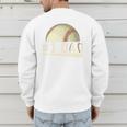Number One Baseball Dad Fathers Day Baseball Player Dad Papa Premium Men's Sweatshirt Back Print