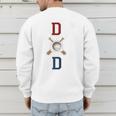 Patriotic Baseball Dad Father's Day Red Blue Star Premium Men's Sweatshirt Back Print Patriotic Baseball Dad Father's Day Red Blue Star Premium Men's Sweatshirt Back Print