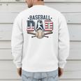 Patriotic Baseball Dad USA Flag American 4th Of July Premium Men's Sweatshirt Back Print Patriotic Baseball Dad USA Flag American 4th Of July Premium Men's Sweatshirt Back Print