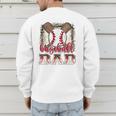 Retro Baseball Dad Leopard Proud Ball Dad Men's Sweatshirt Back Print Retro Baseball Dad Leopard Proud Ball Dad Men's Sweatshirt Back Print