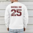 SENIOR BASEBALL DAD 2025 MAROON BASEBALL DAD SENIOR 25 4 Men's Sweatshirt Back Print
