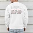 Softball Ball Dad Baseball Dad Parent Fathers Day Baseball Premium Men's Sweatshirt Back Print