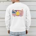 Softball Dad Like A Baseball Dad With Bigger Balls Sport Dad Premium Men's Sweatshirt Back Print