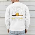 Softball Dad Sports Humor Like Baseball Dad With Big Balls Premium Tri-Blend Men's Sweatshirt Back Print
