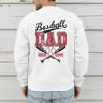 Vintage Baseball Dad Daddy Father's Day Baseball Players Men's Sweatshirt Back Print