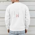 Vintage Baseball Dad Sport Lovers Batter Player Fathers Art Raglan Baseball Tee Men's Sweatshirt Back Print