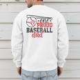 Vintage One Proud Baseball Dad Sporty Humor Men's Sweatshirt Back Print