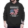 Baseball DAD American Flag Patriotic Father's Day Men Hoodie