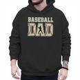 Baseball Dad Distressed Bold Stitch Graphic Sports Father Men Hoodie