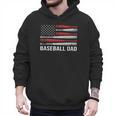 Baseball Dad Father's Day US Flag Baseball Men Hoodie