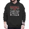 Baseball Dad Hit And Steal Ballpark Father Men Hoodie