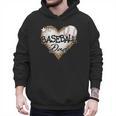 Baseball Dad Leopard Heart Baseball Lover Men Hoodie