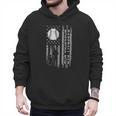 Baseball Dad Silhouette Bat Flag Stars Men Hoodie