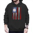 Baseball Dad USA American Flag Father's Day 4th Of July Men Hoodie Baseball Dad USA American Flag Father's Day 4th Of July Men Hoodie