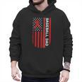 Baseball Dad Usa American Flag Patriotic Dad Father's Day Men Hoodie