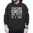 Baseball Dad Vintage Coaching My Kids One Pitch At A Time Men Hoodie