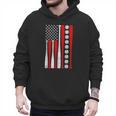 Baseball USA Flag Baseball Lover Baseball Dad Men Hoodie
